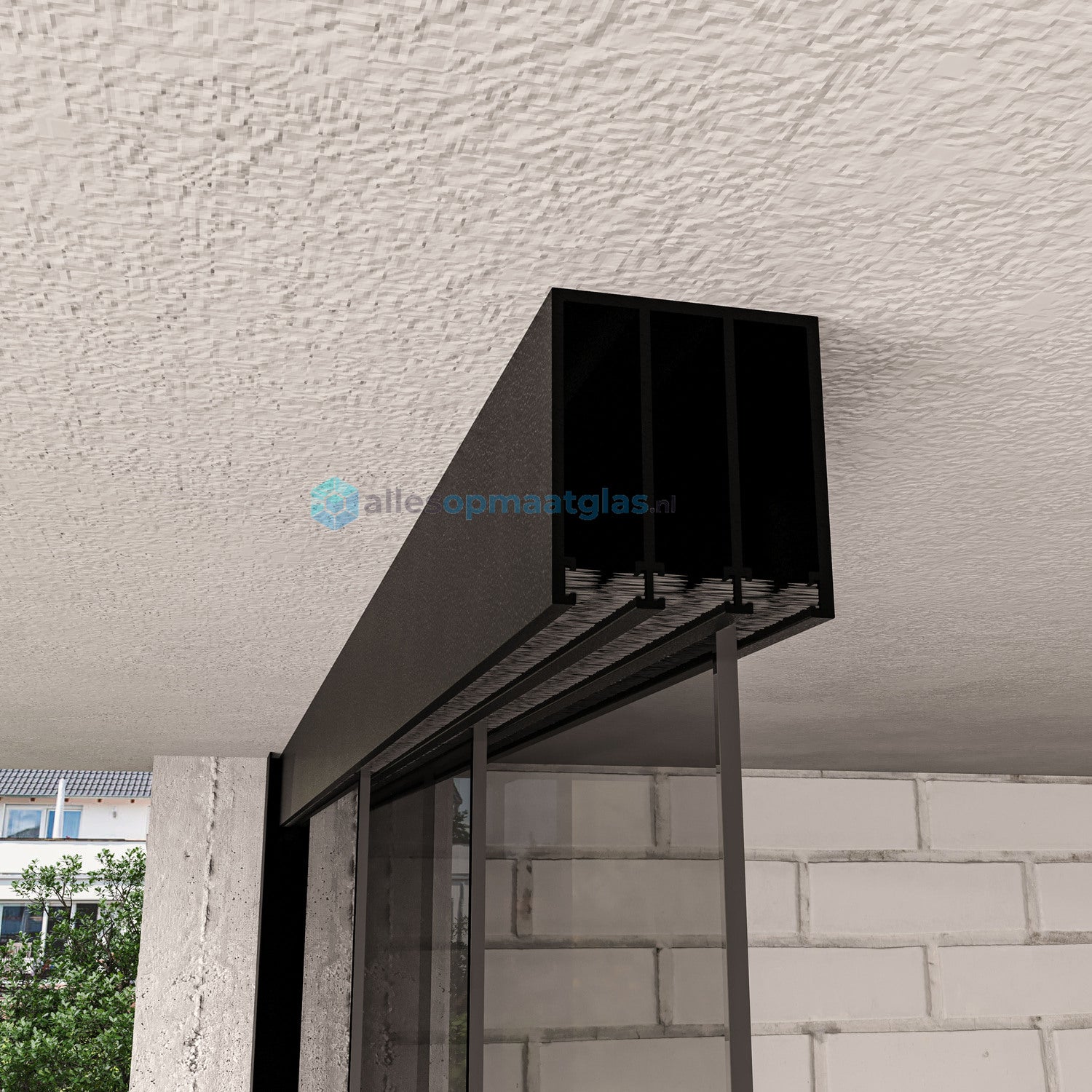 3-Rail Glazen Schuifwand tot 2820 mm breedte