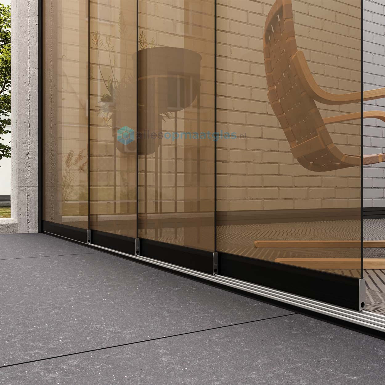 Op Maat Glazen Schuifwand