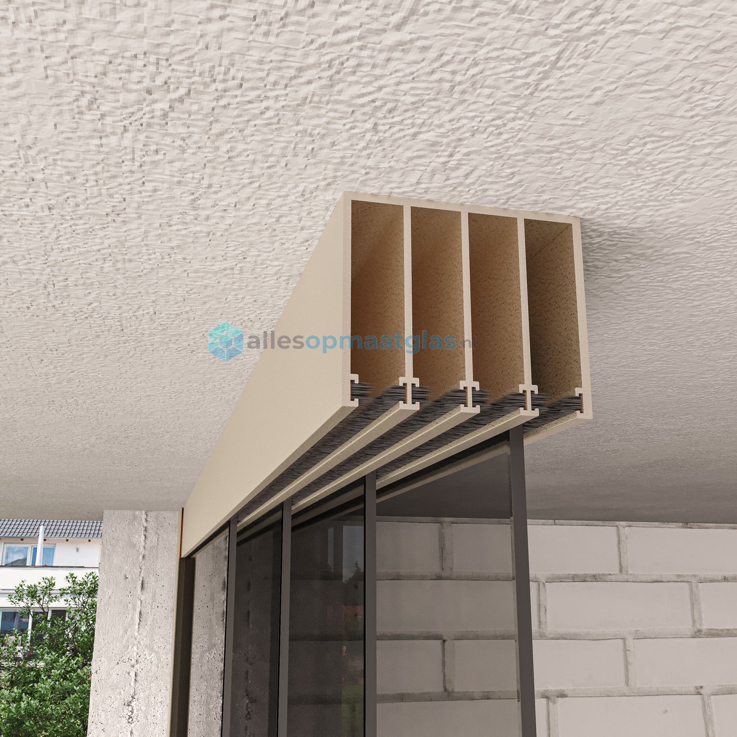 4-Rail Glazen Schuifwand tot 4030 mm breedte