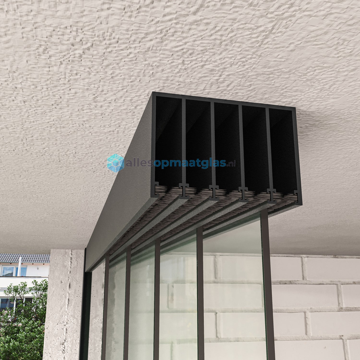 5-Rail Glazen Schuifwand tot 5030 mm breedte