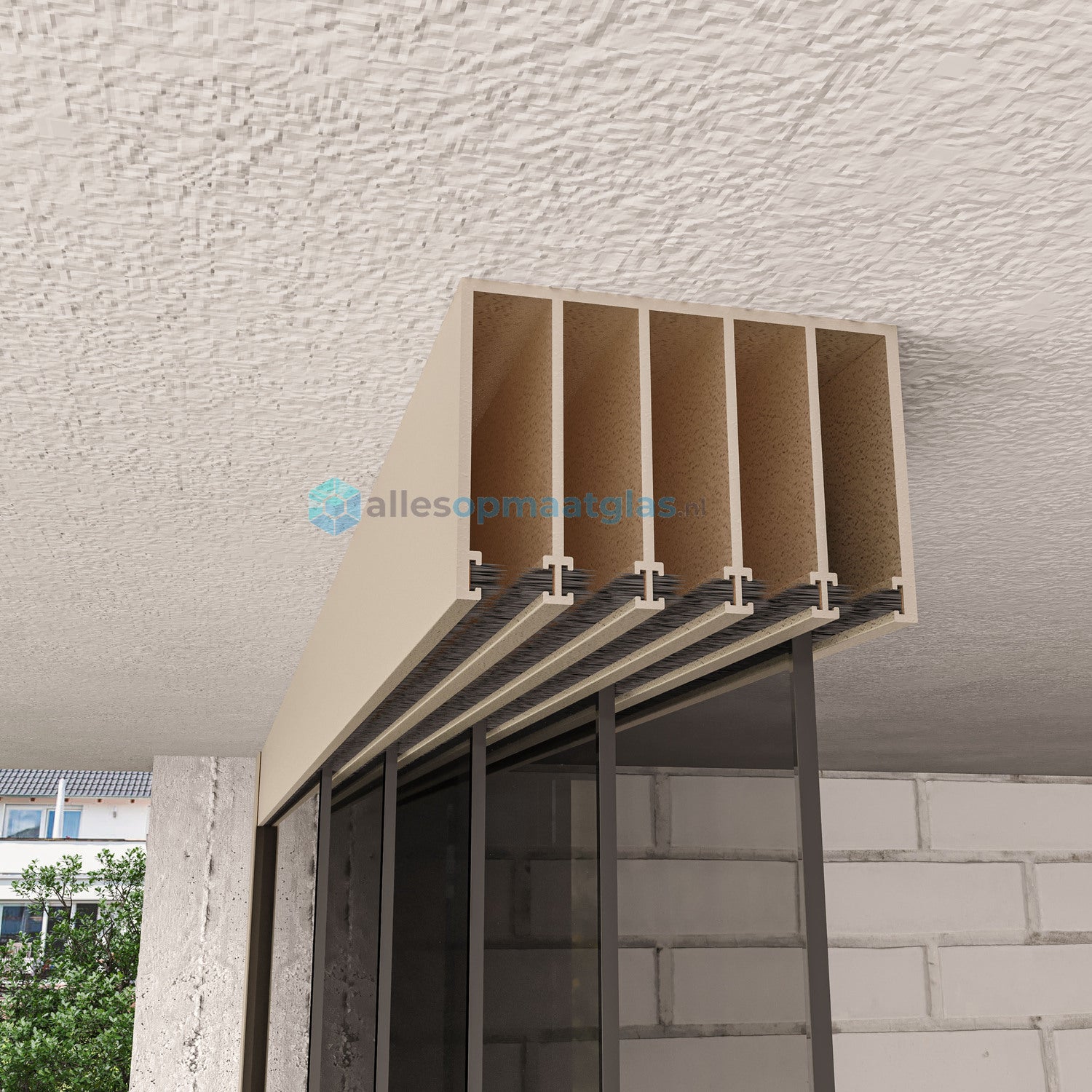 5-Rail Glazen Schuifwand tot 5030 mm breedte