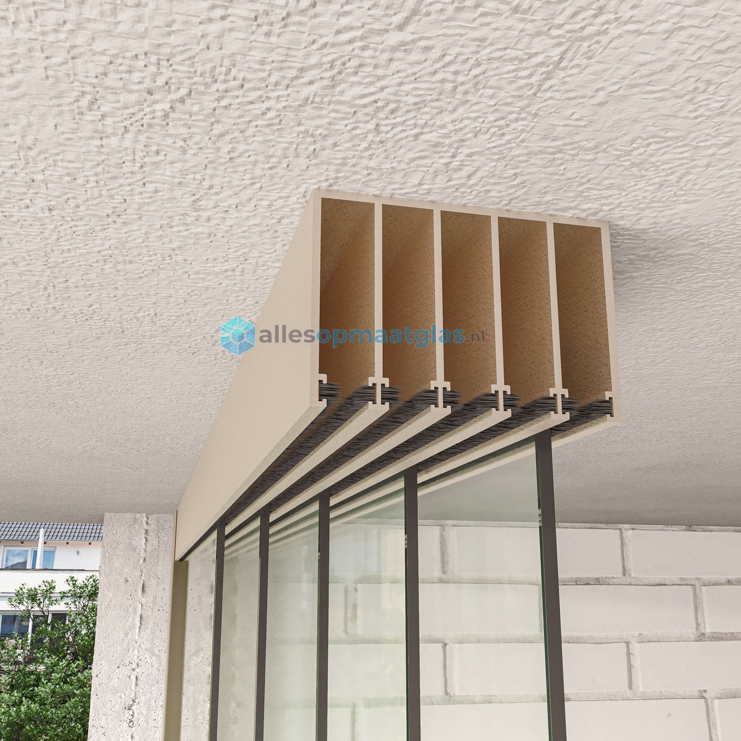 5-Rail Glazen Schuifwand tot 5030 mm breedte