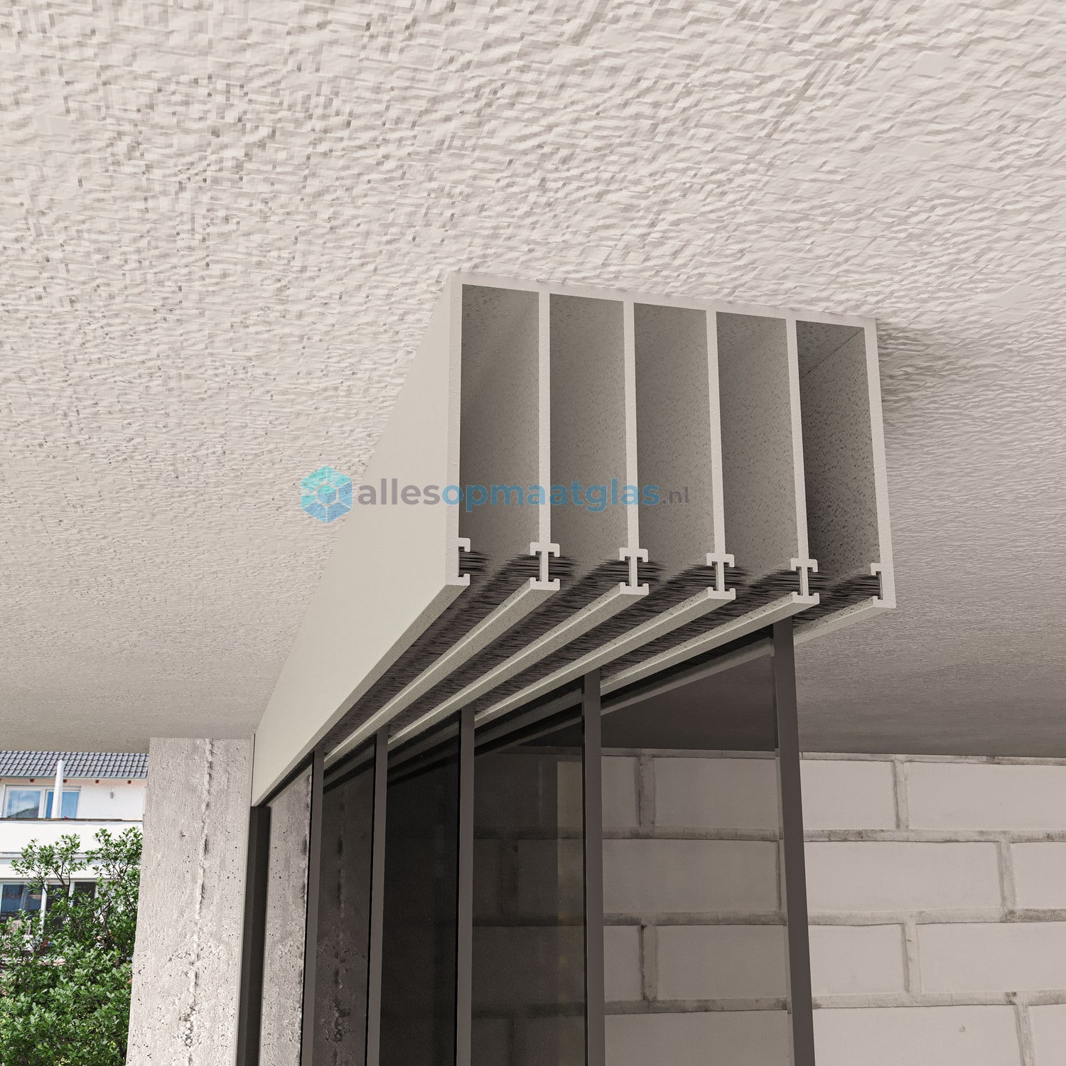 5-Rail Glazen Schuifwand tot 5030 mm breedte