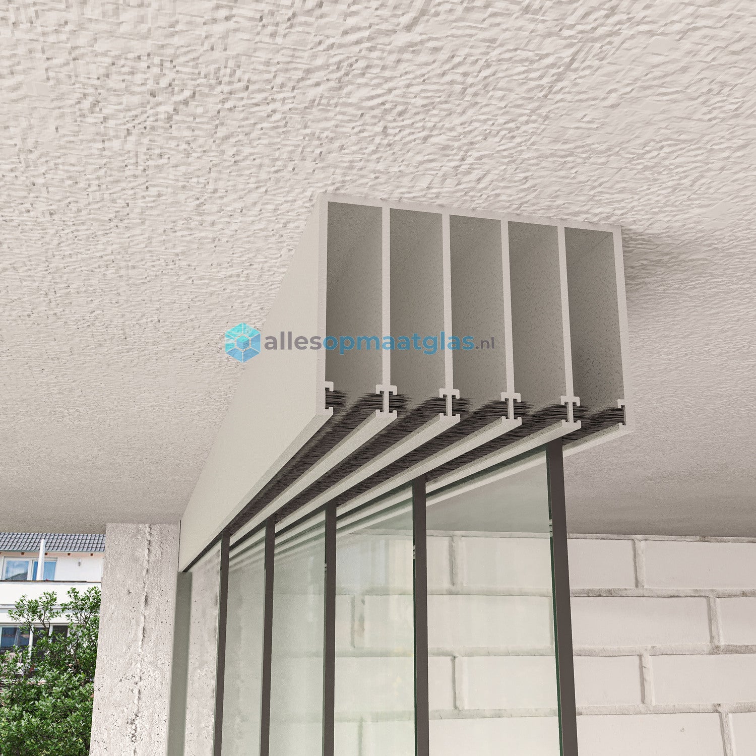 5-Rail Glazen Schuifwand tot 5030 mm breedte