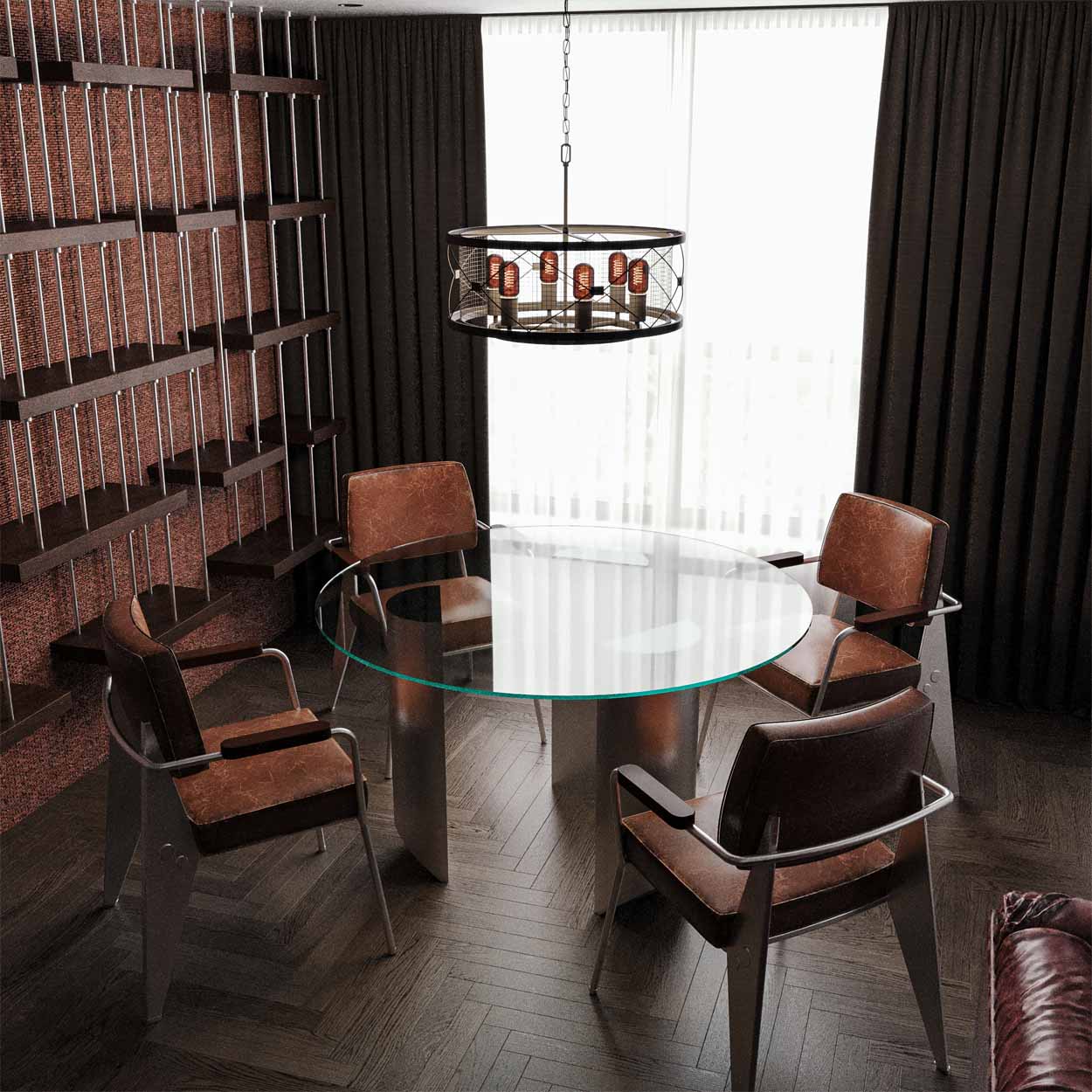 Rond Helder Glazen Tafelblad