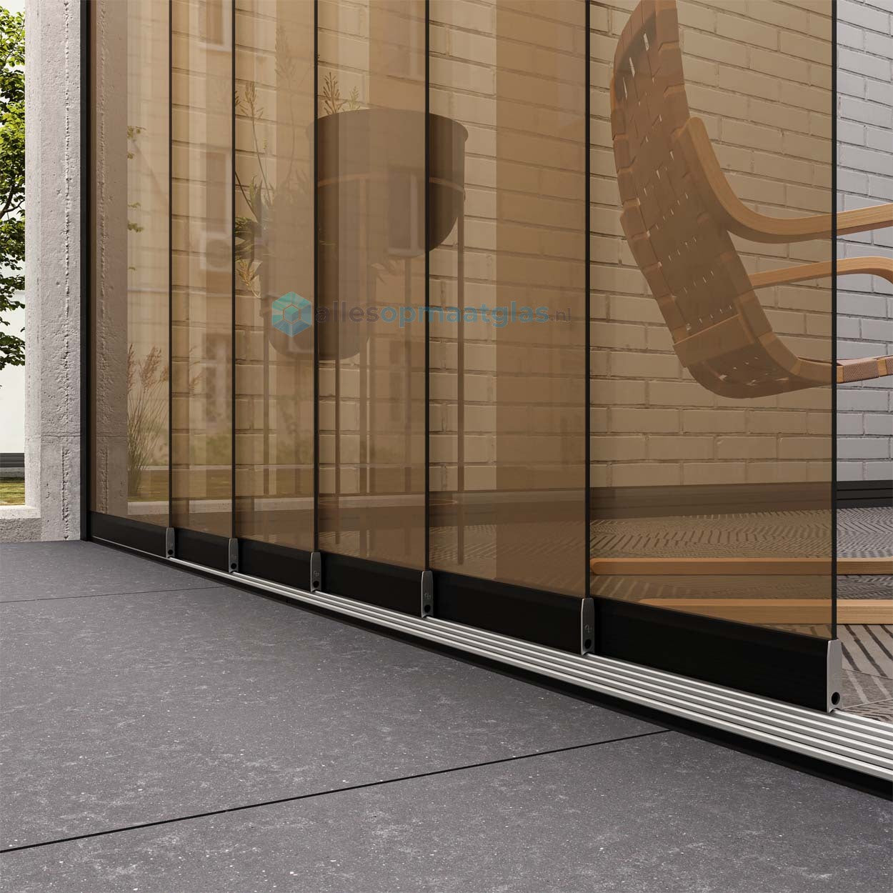 Op Maat Glazen Schuifwand