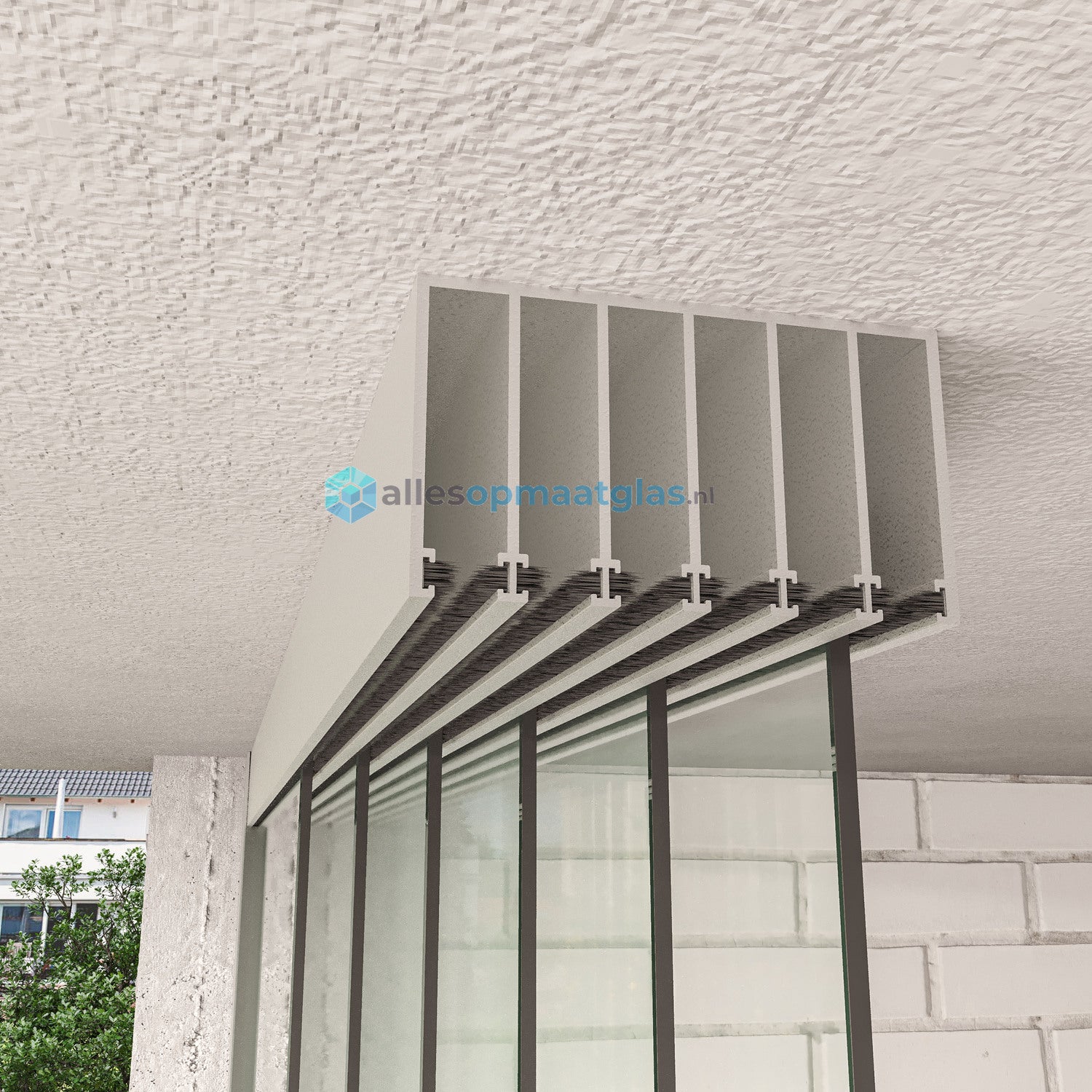 6-Rail Glazen Schuifwand tot 5610 mm breedte