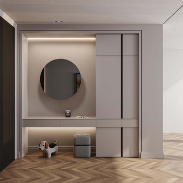 Ronde Grijzen Spiegel