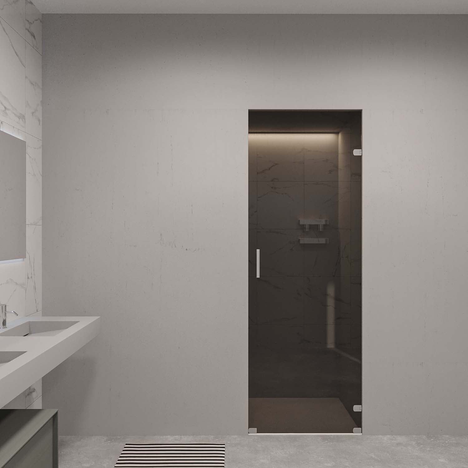 Gekleurd Glazen Douchedeur Op Maat