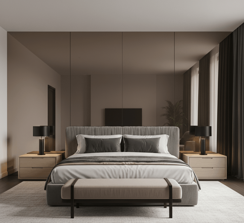 Rechthoekige Bronzen Spiegel