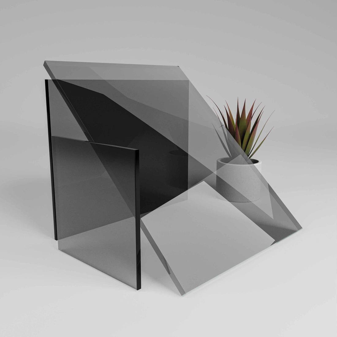 Rechthoek Gekleurd Glazen Tafelblad