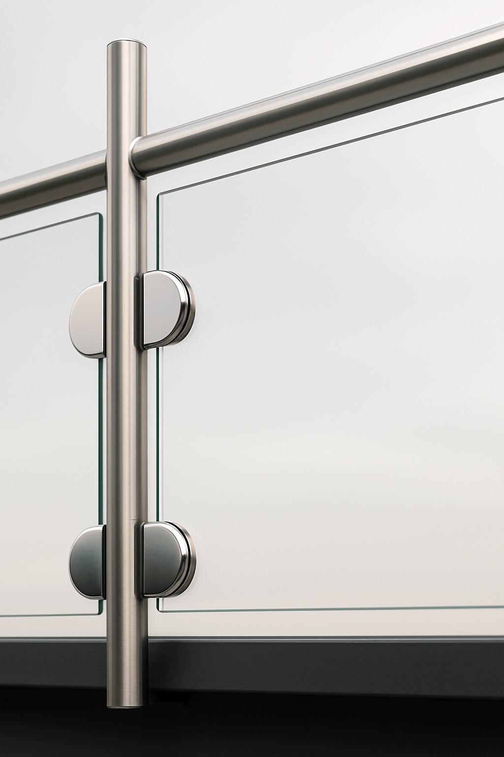 Melk/Satijn Glazen Balustrade