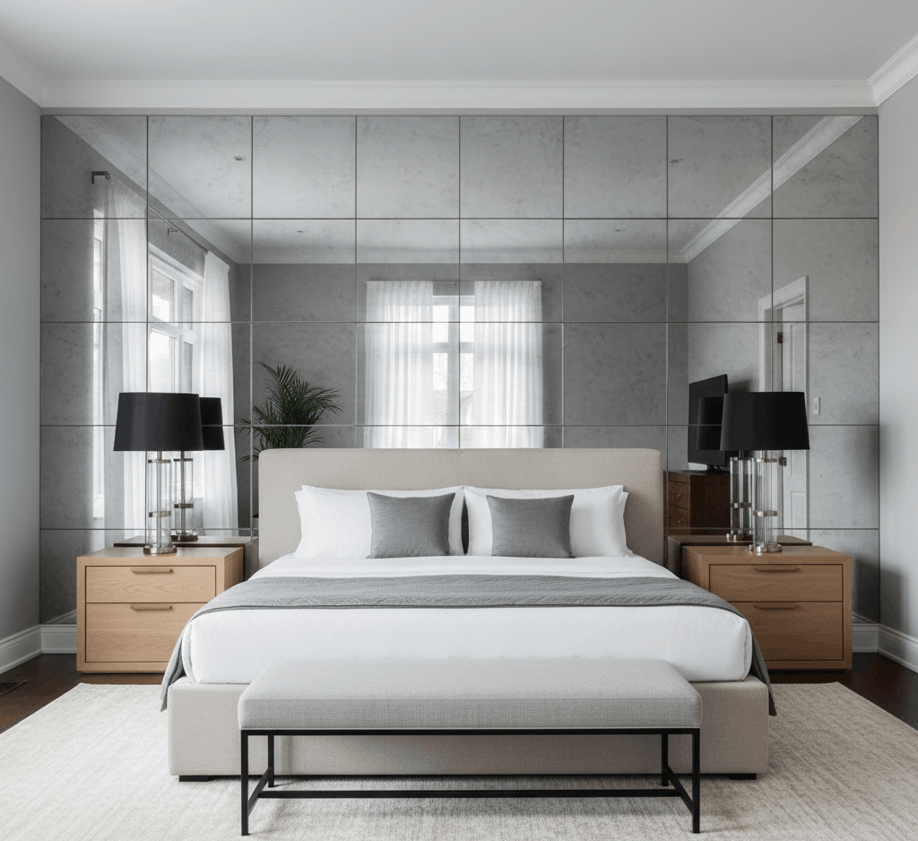 Rechthoekige Grijzen Spiegel