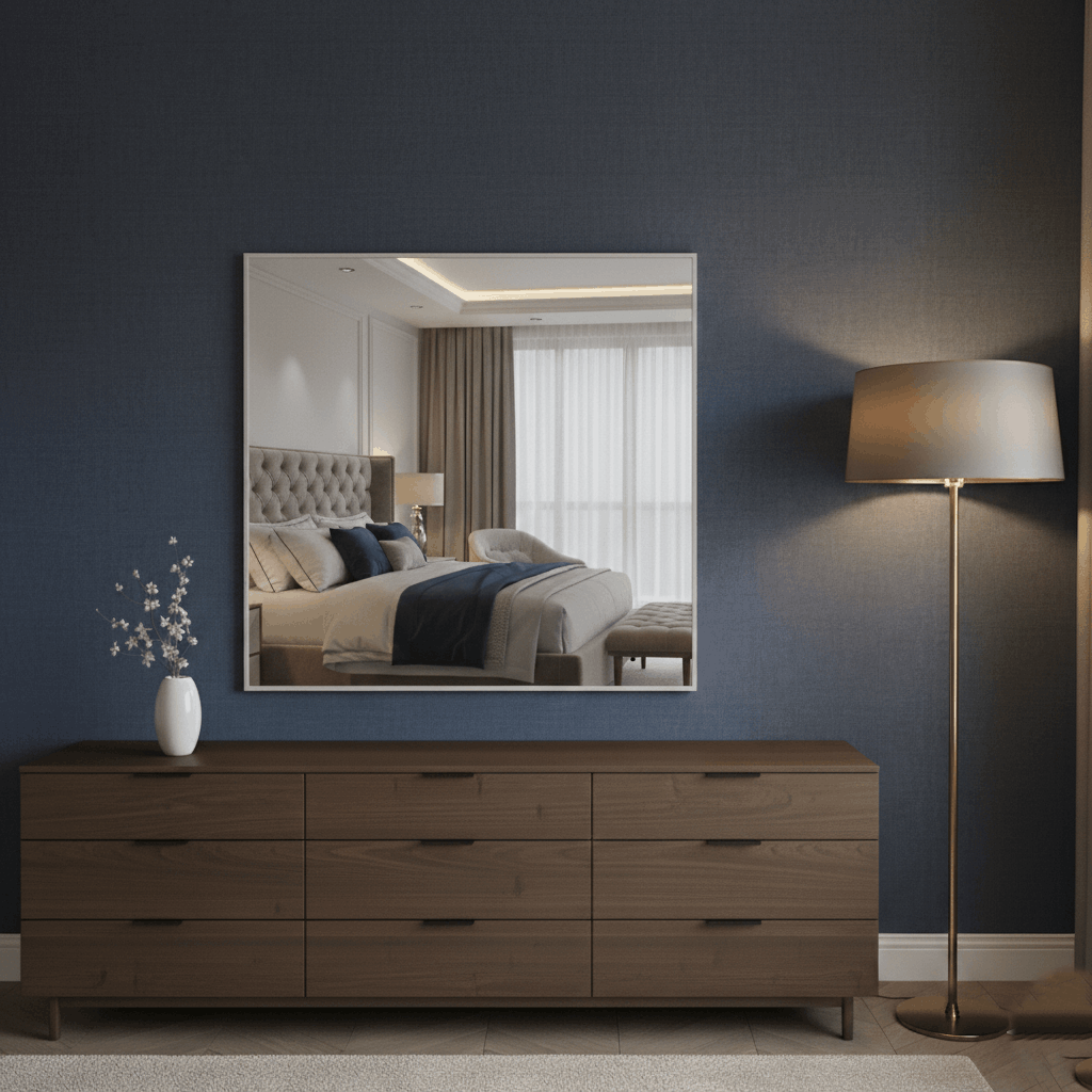 Rechthoekige Zilveren Spiegel