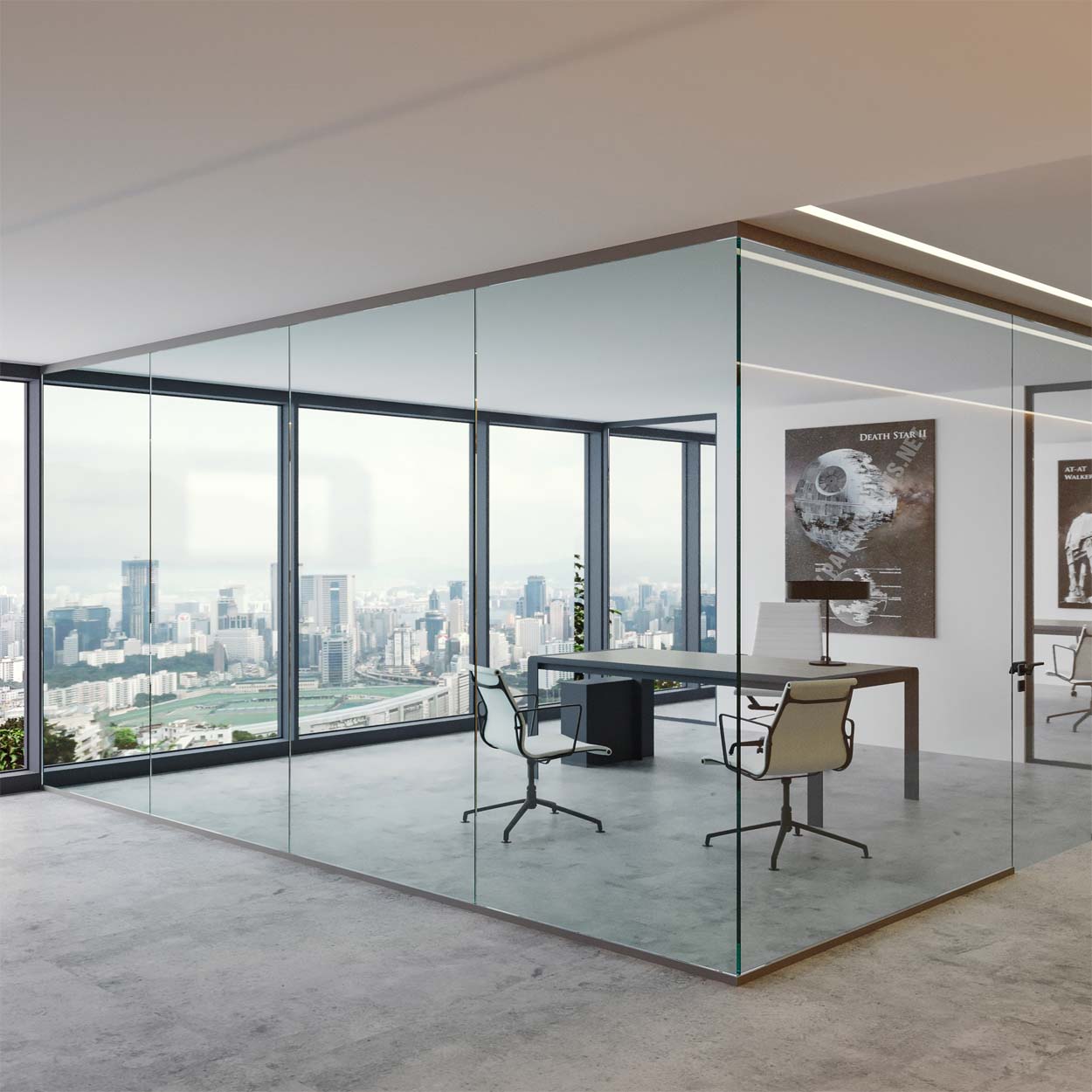 Helder Glazen Kantoorwand