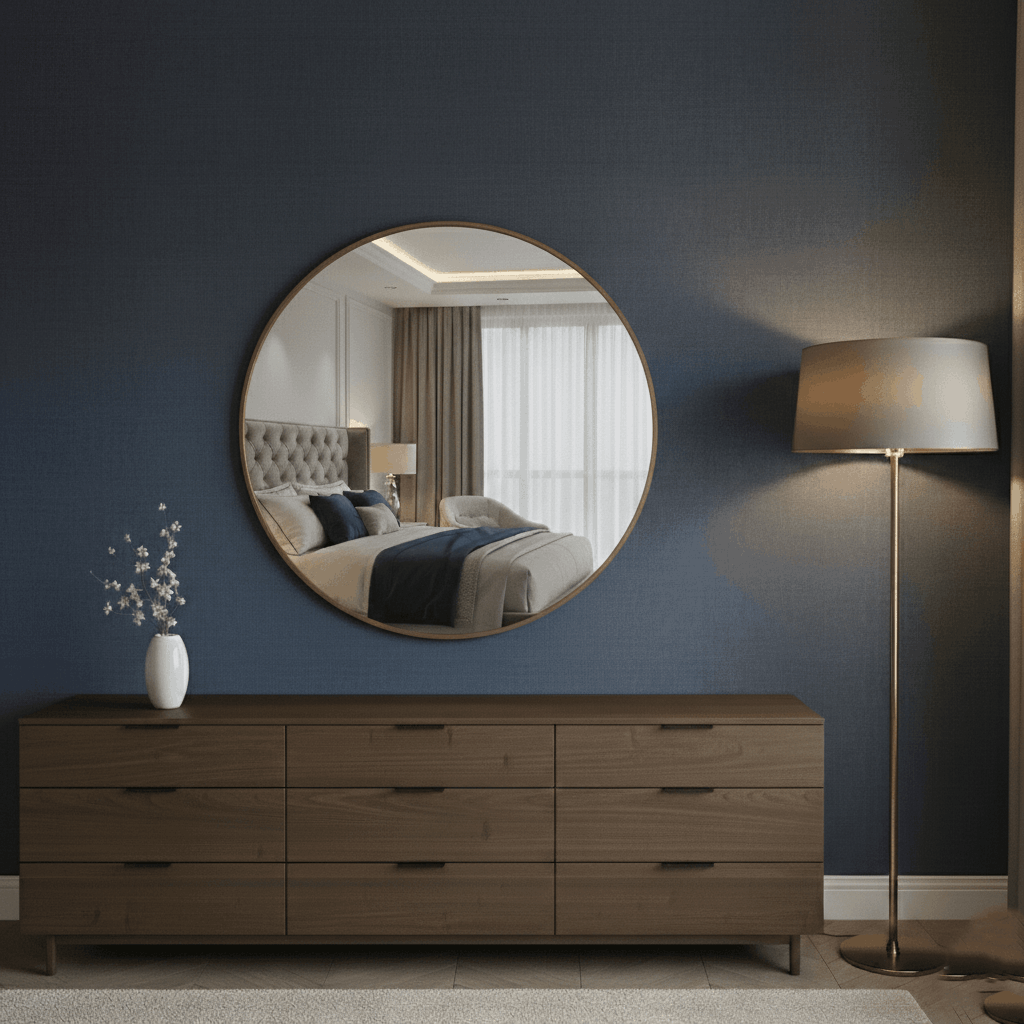 Ronde Grijzen Spiegel