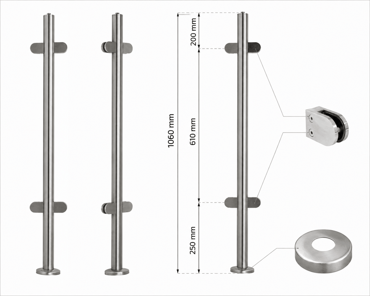 Helder Glazen Balustrade