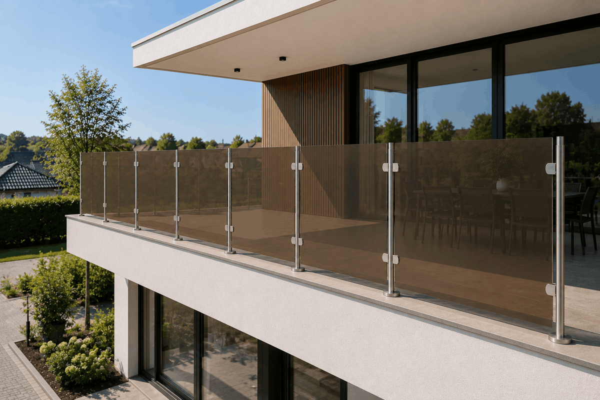 Gekleurd  Glazen Balustrade