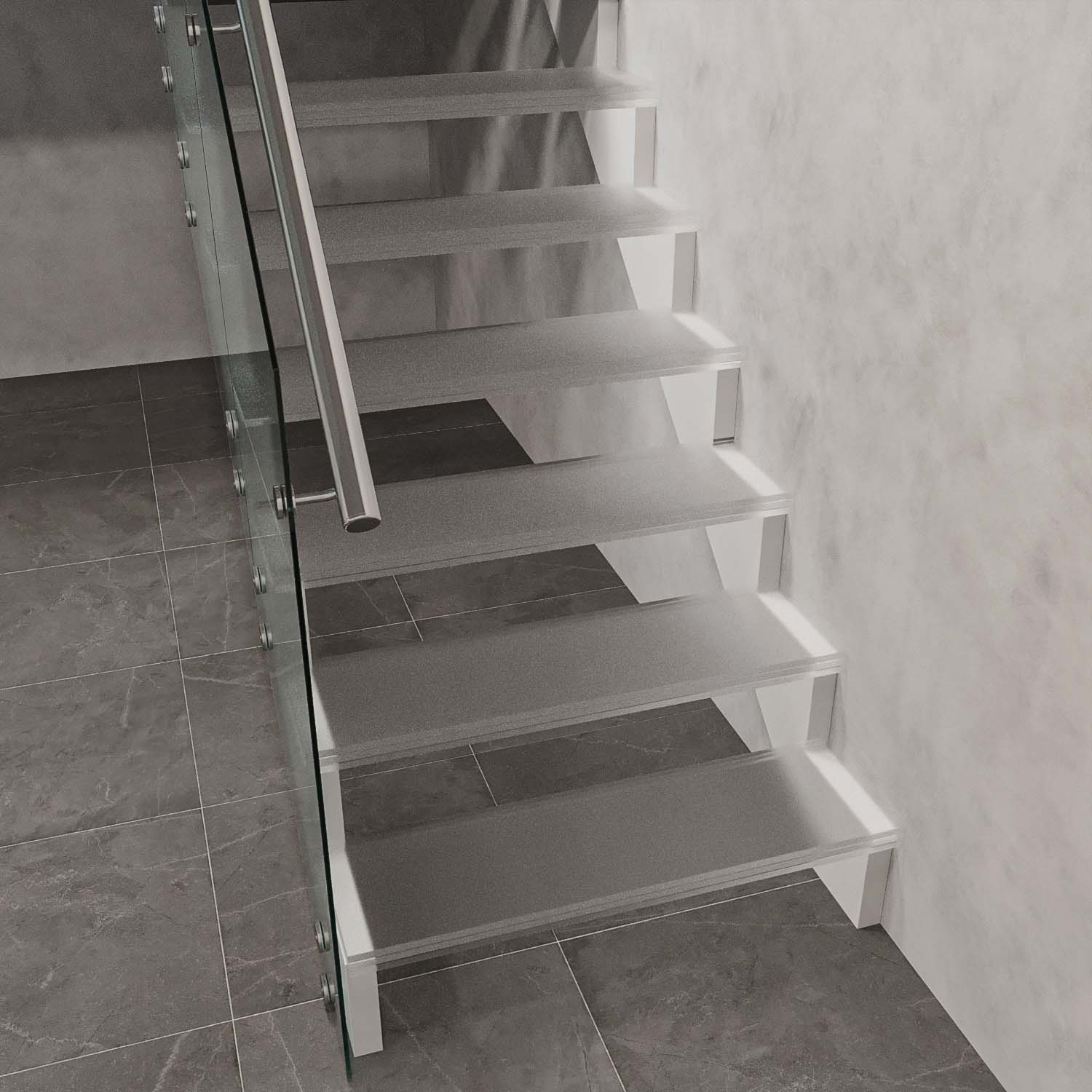 Melk/Satijn Beloopbaar Glas