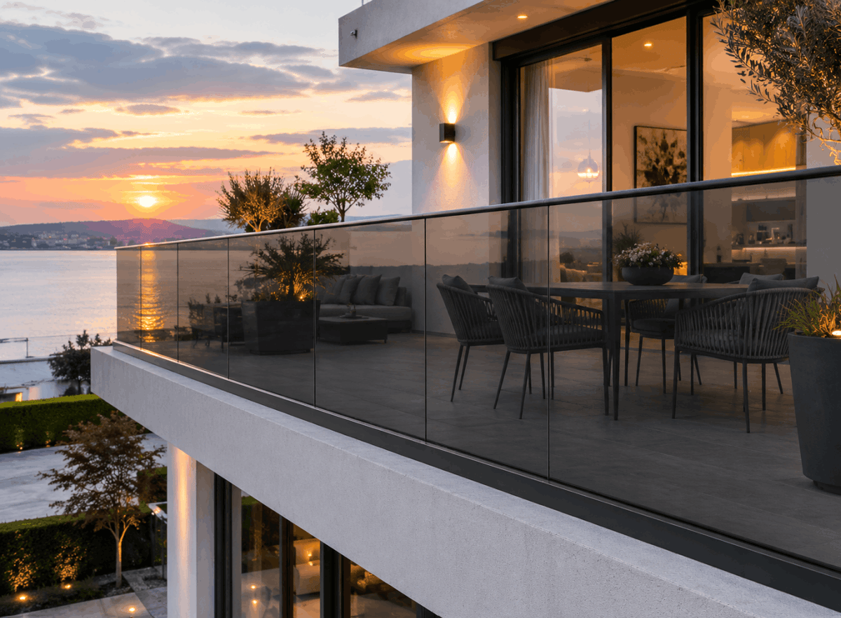 Helder Glazen Balustrade