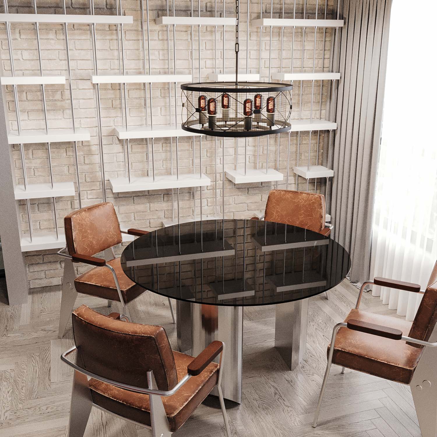 Rond Gekleurd Glazen Tafelblad