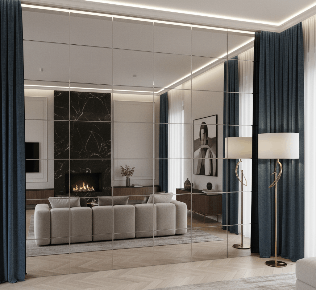 Rechthoekige Zilveren Spiegel